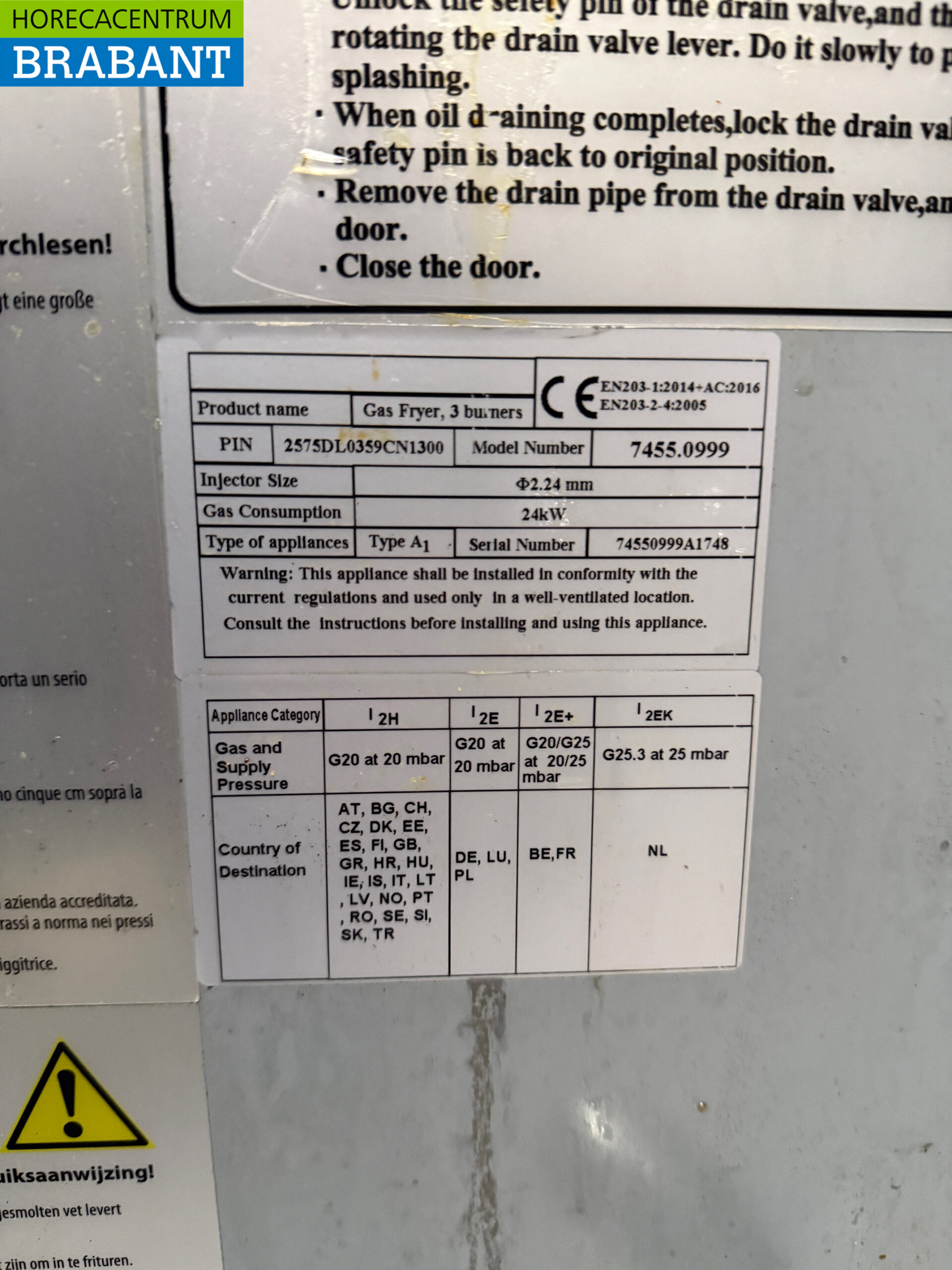 Combisteel Fritteuse aus Edelstahl 21 Liter GAS Catering – Bild 6