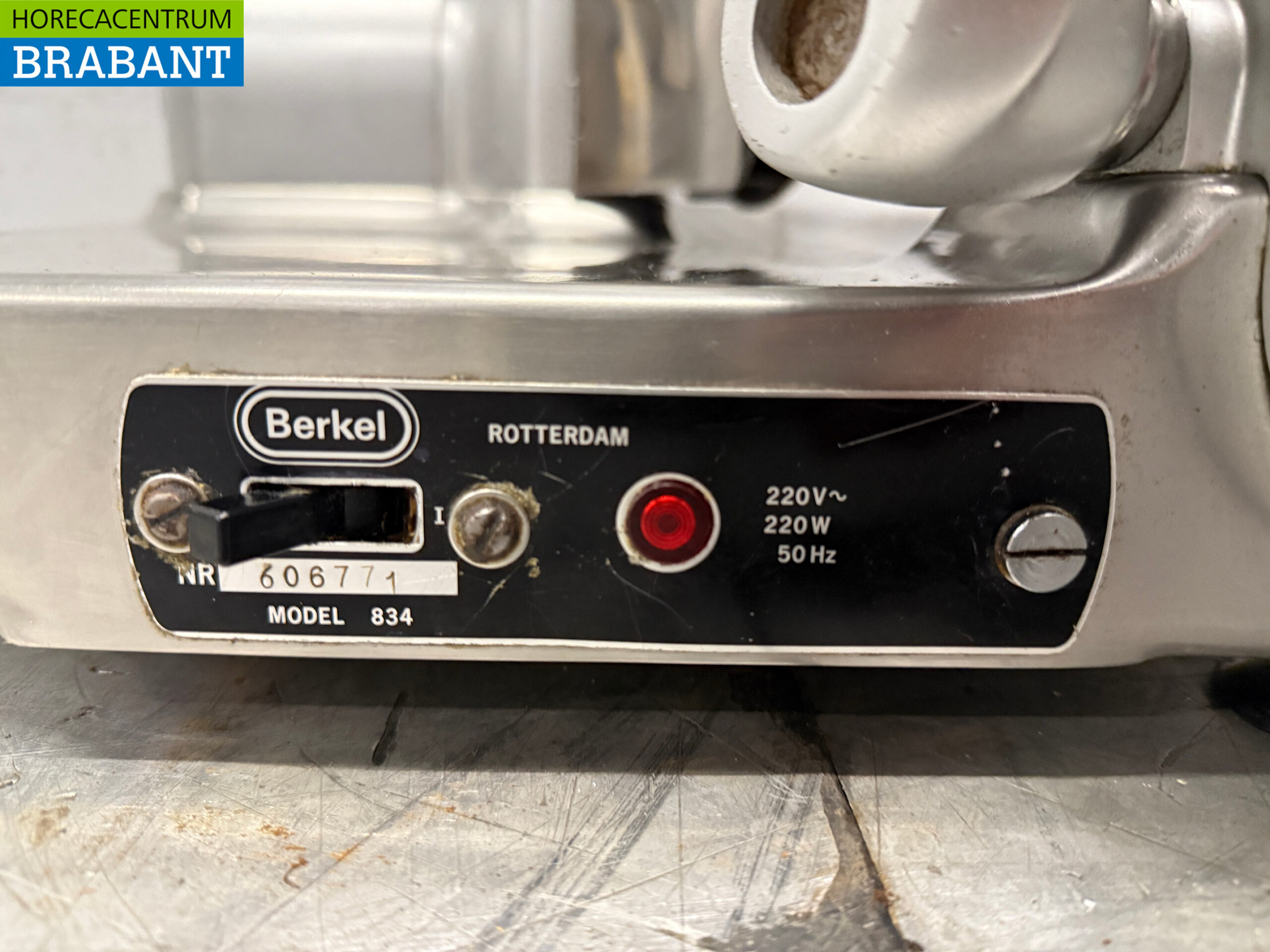 Edelstahl Berkel 834 Fleischschneidemaschine Schneidemaschine 230V Gastronomie Metzgerei – Bild 4