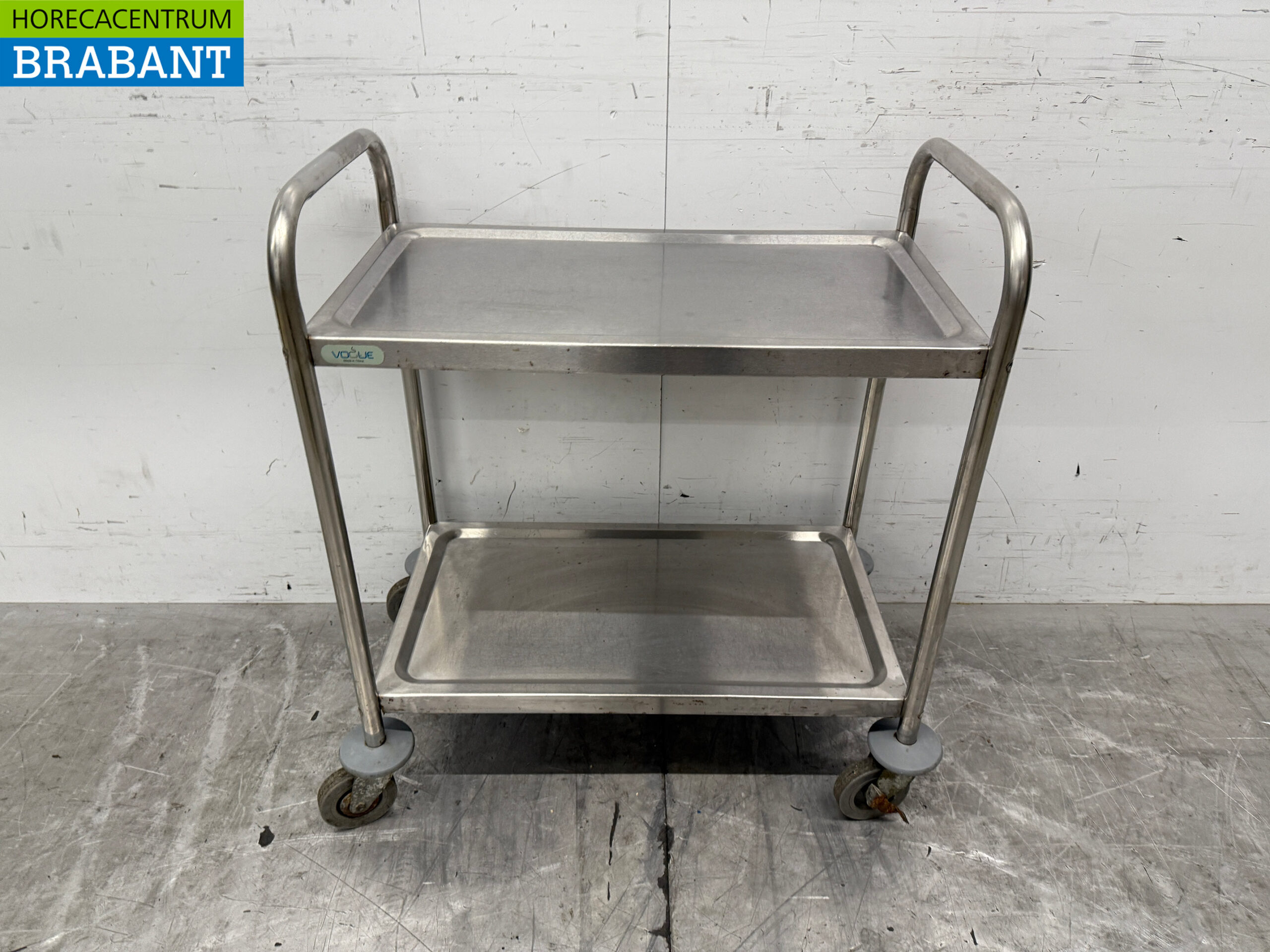 Edelstahl Servierwagen 2 Schichten 72 cm Catering