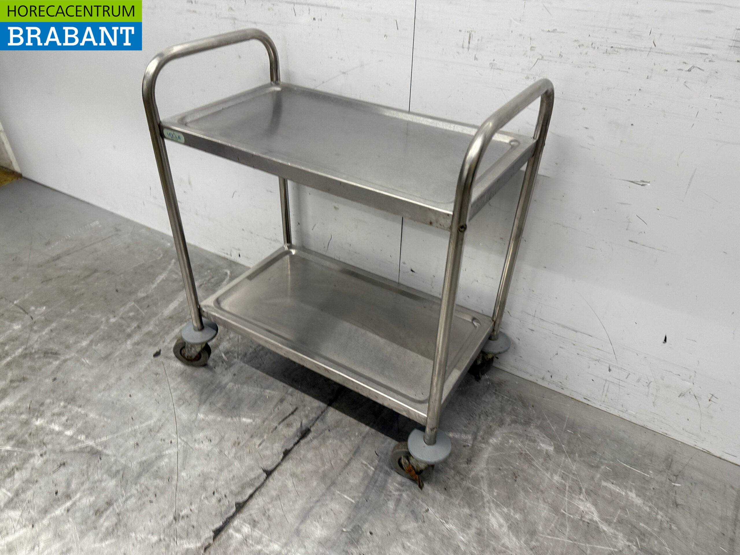 Edelstahl Servierwagen 2 Schichten 72 cm Catering – Bild 2