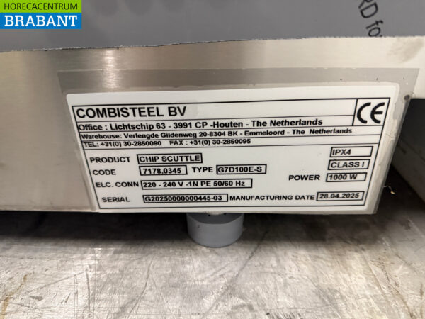 Combisteel Spänewärmer aus Edelstahl 40 cm 230V Horeca – Bild 5