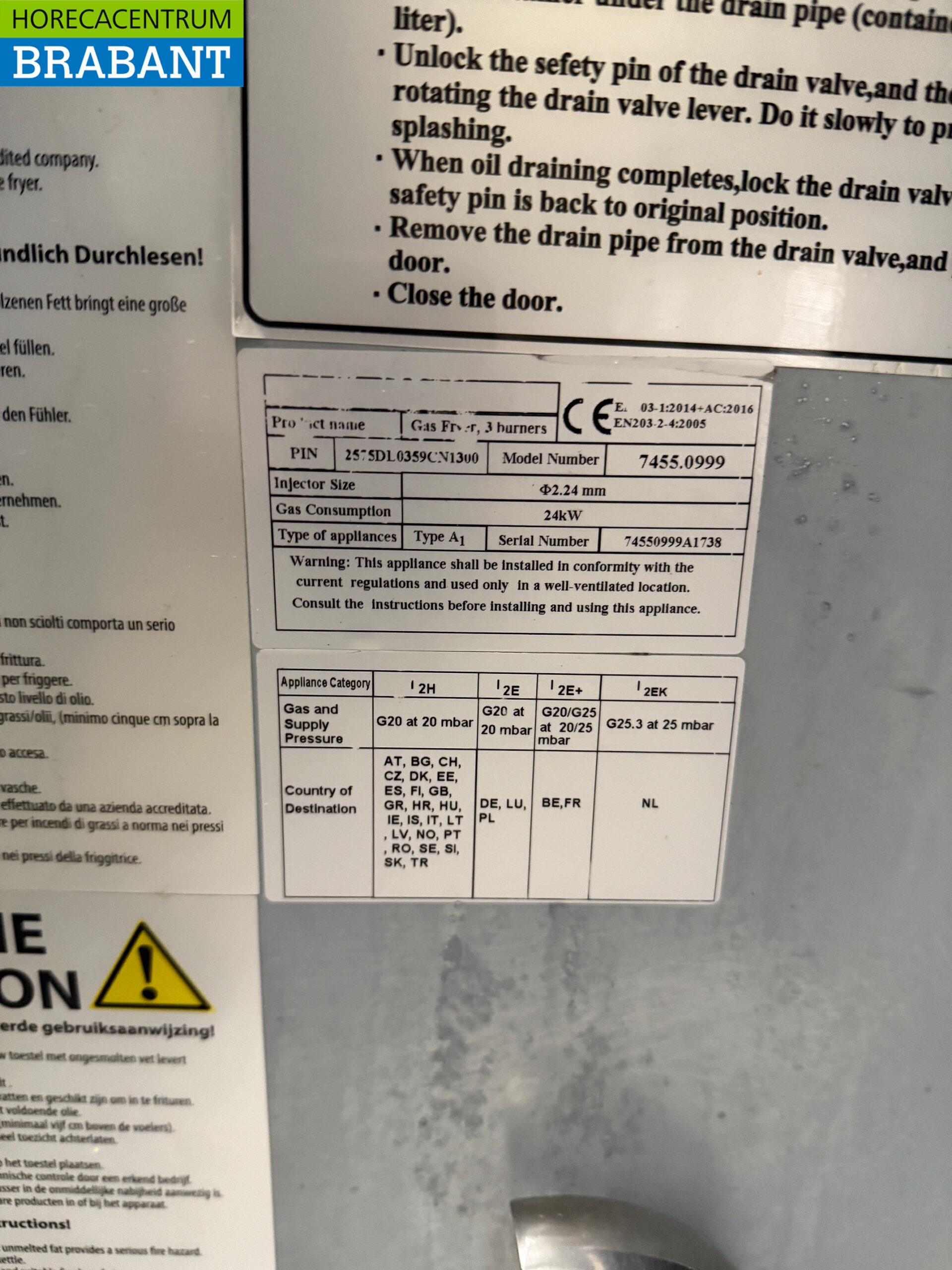 Combisteel Fritteuse aus Edelstahl 21 Liter GAS Catering – Bild 6