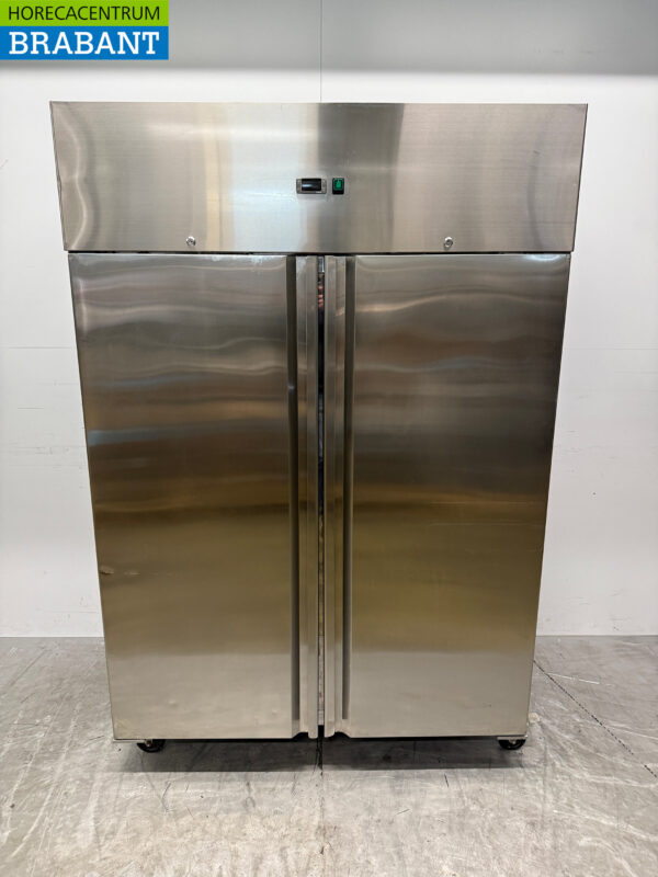 Edelstahl Doppeltür-Gefrierschrank Mobile 1200 Liter 230V Horeca