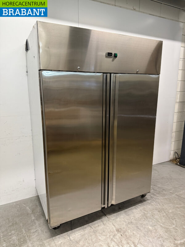 Edelstahl Doppeltür-Gefrierschrank Mobile 1200 Liter 230V Horeca – Bild 3