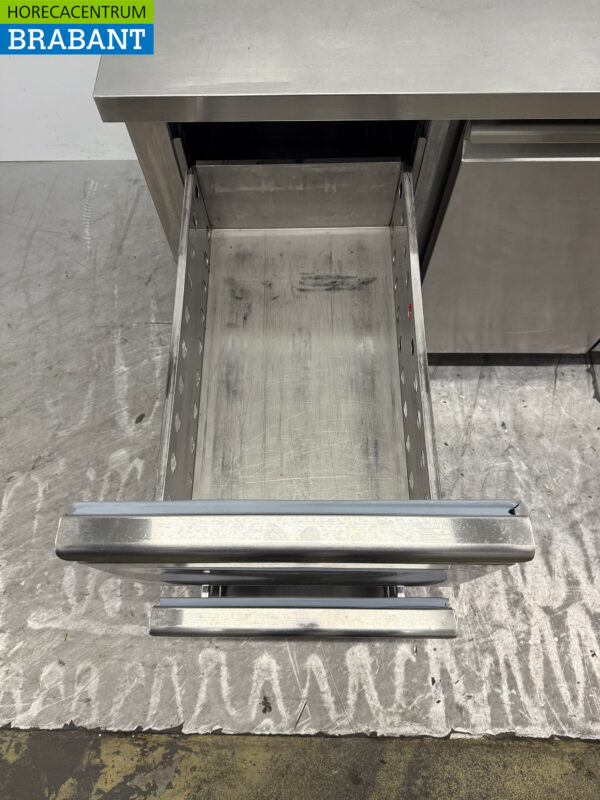 Ecofrost gekühlte Werkbank aus Edelstahl 2 Türen und 2 Schubladen 179,5 cm 230V Horeca – Bild 5