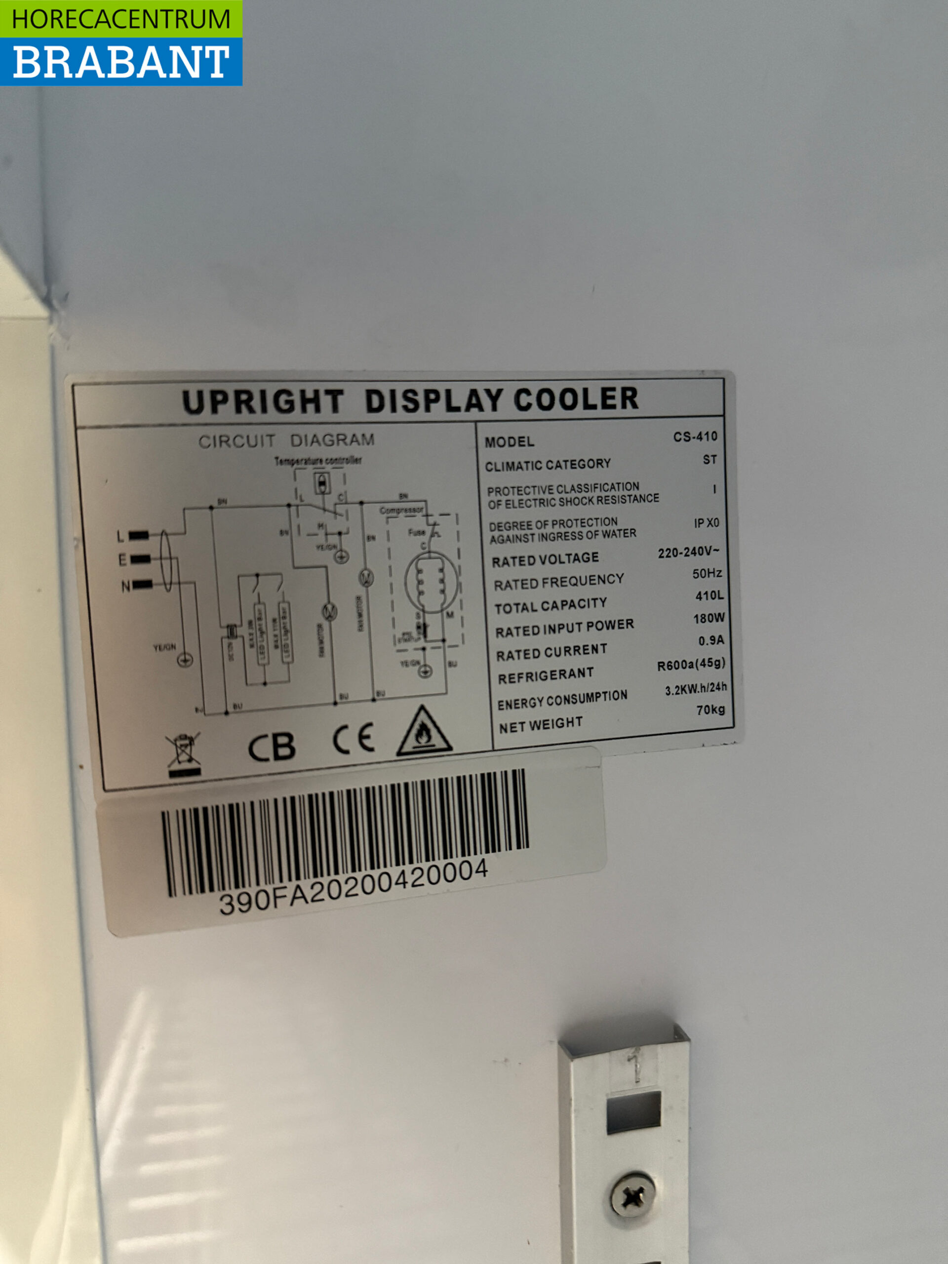 Glastür-Getränkekühlschrank 410 Liter 230V Horeca – Bild 5