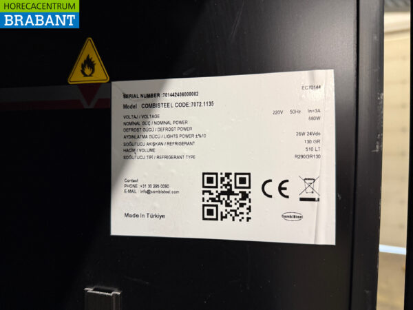 Combisteel Glastür-Gefrierschrank Gefrierschrank 510 Liter 230V Horeca – Bild 5