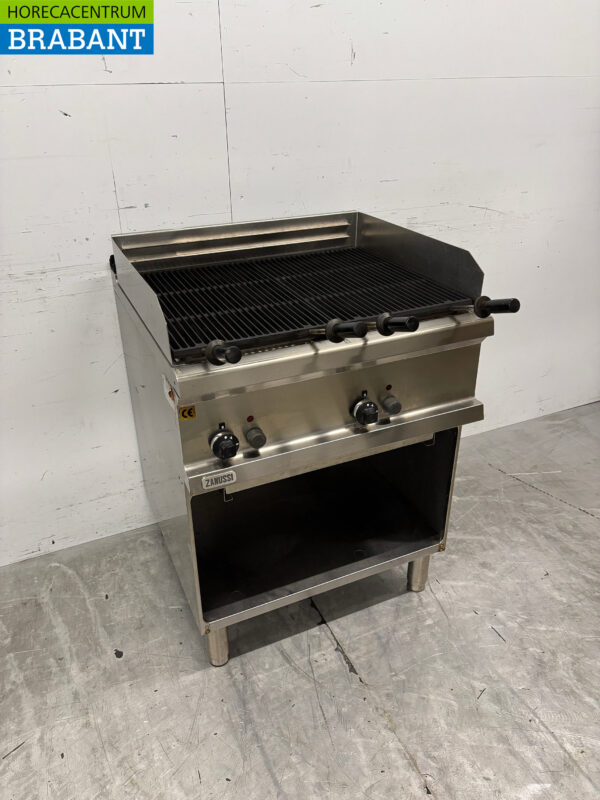 Edelstahl Zanussi Lavagrill Grill 70 cm GAS Catering – Bild 2