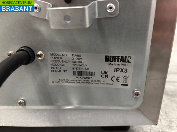 Buffalo Heißluftofen aus Edelstahl 21 Liter 230V Catering – Bild 5