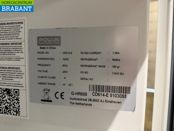Polar Kühlung 600 Liter 230V Horeca – Bild 5