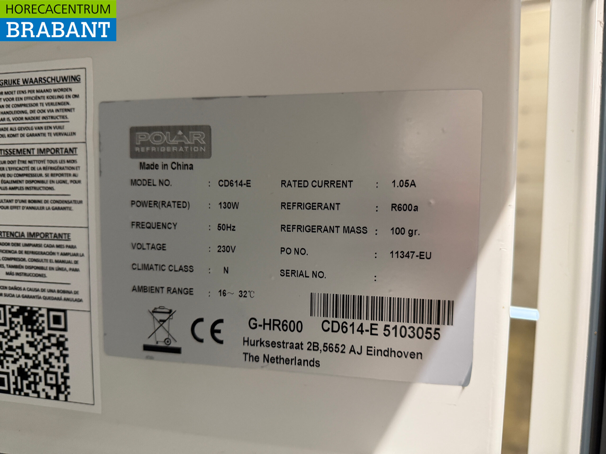 Polar Kühlung 600 Liter 230V Horeca – Bild 5