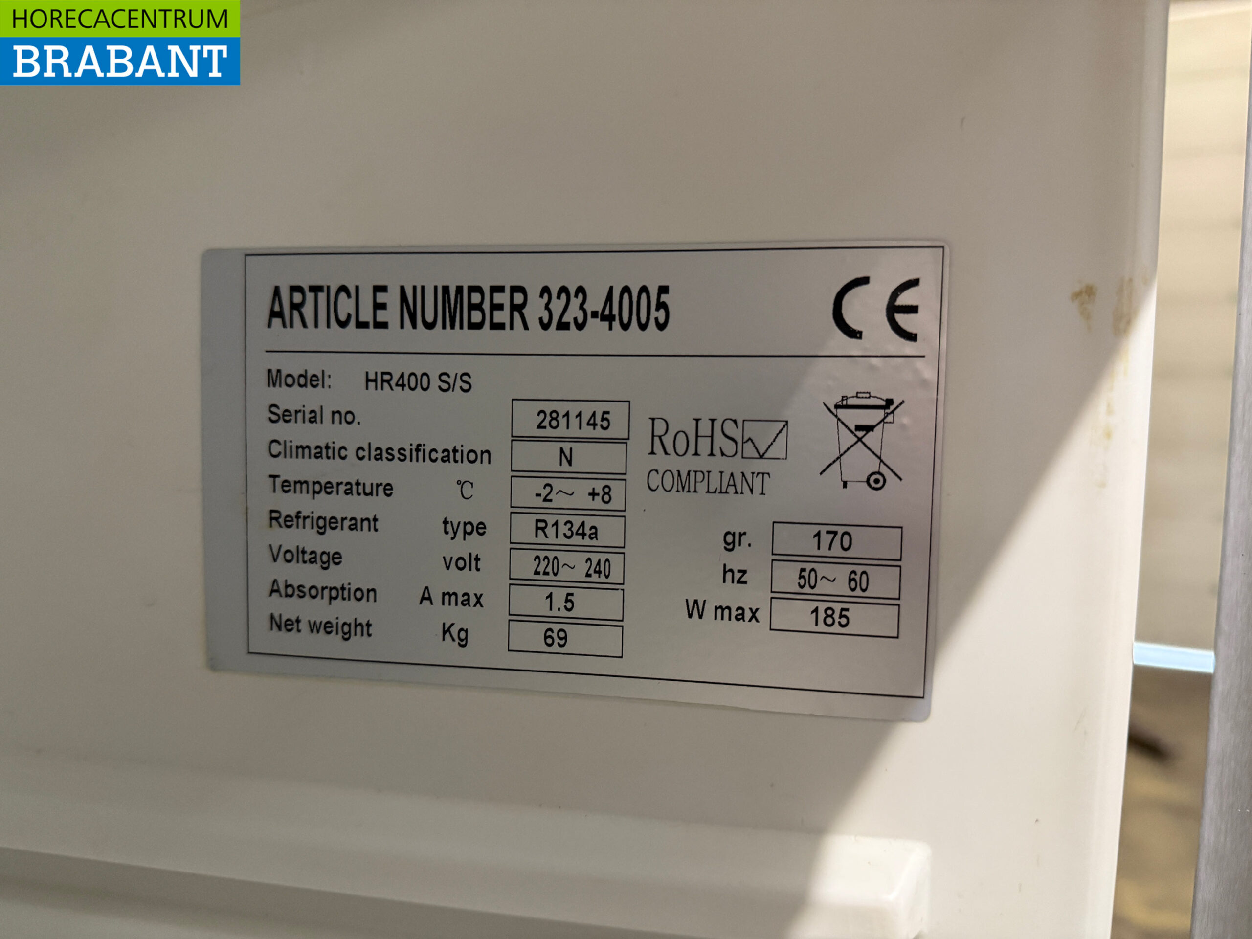 Saro Kühlschrank aus Edelstahl 361 Liter 230V Horeca – Bild 5