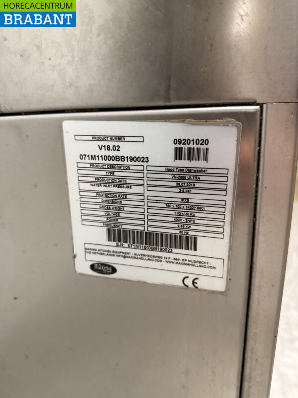 Maxima Durchschubspülmaschine aus Edelstahl 400V Horeca – Bild 7