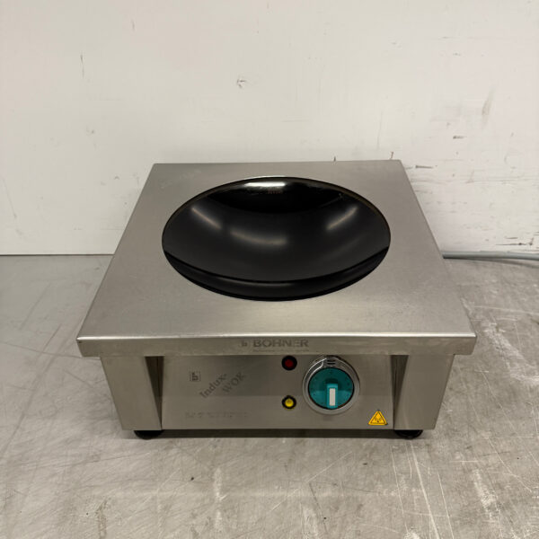Edelstahl Bohner Induktions-Wok Wokplatte mit Wokpfanne 5 kW 400V Horeca