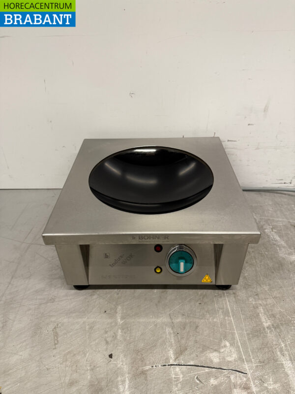 Edelstahl Bohner Induktions-Wok Wokplatte mit Wokpfanne 5 kW 400V Horeca
