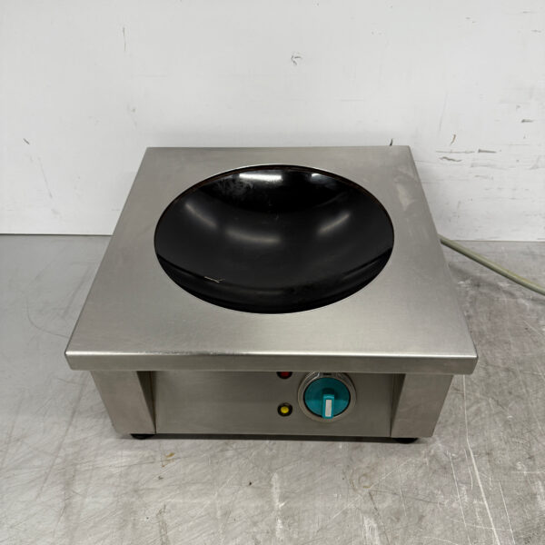Edelstahl Bohner Induktions-Wok Wokplatte mit Wokpfanne 5 kW 400V Horeca