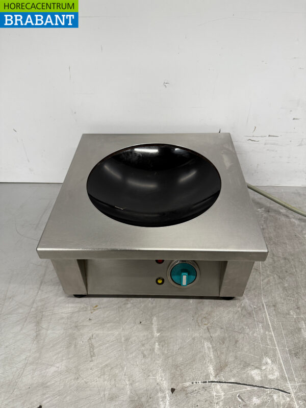 Edelstahl Bohner Induktions-Wok Wokplatte mit Wokpfanne 5 kW 400V Horeca