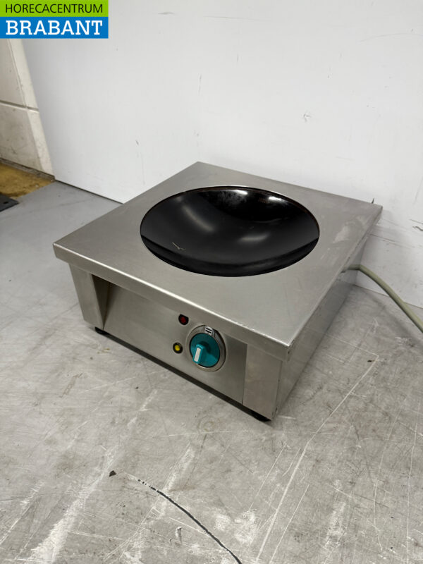Edelstahl Bohner Induktions-Wok Wokplatte mit Wokpfanne 5 kW 400V Horeca – Bild 2