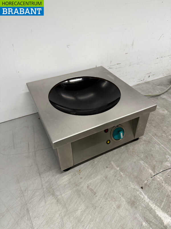 Edelstahl Bohner Induktions-Wok Wokplatte mit Wokpfanne 5 kW 400V Horeca – Bild 3