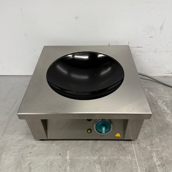 Edelstahl Bohner Induktions-Wok Wokplatte mit Wokpfanne 5 kW 400V Horeca