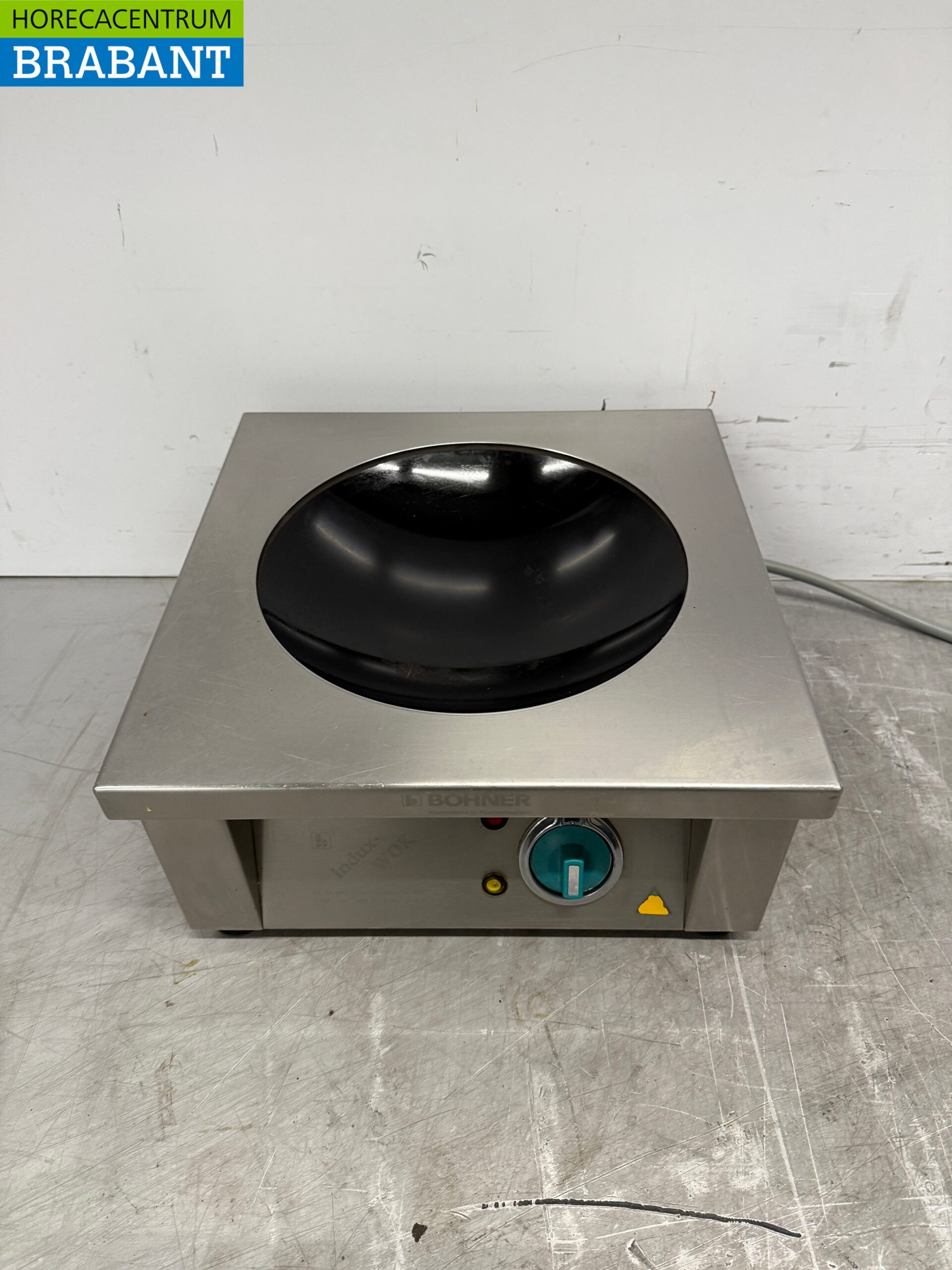 Edelstahl Bohner Induktions-Wok Wokplatte mit Wokpfanne 5 kW 400V Horeca