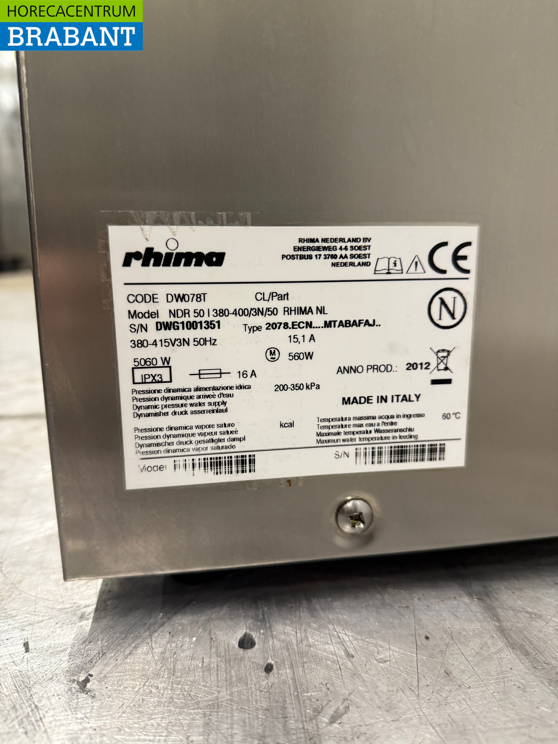 Edelstahl Rhima NDR 50 I Geschirrspüler 400V Catering – Bild 6