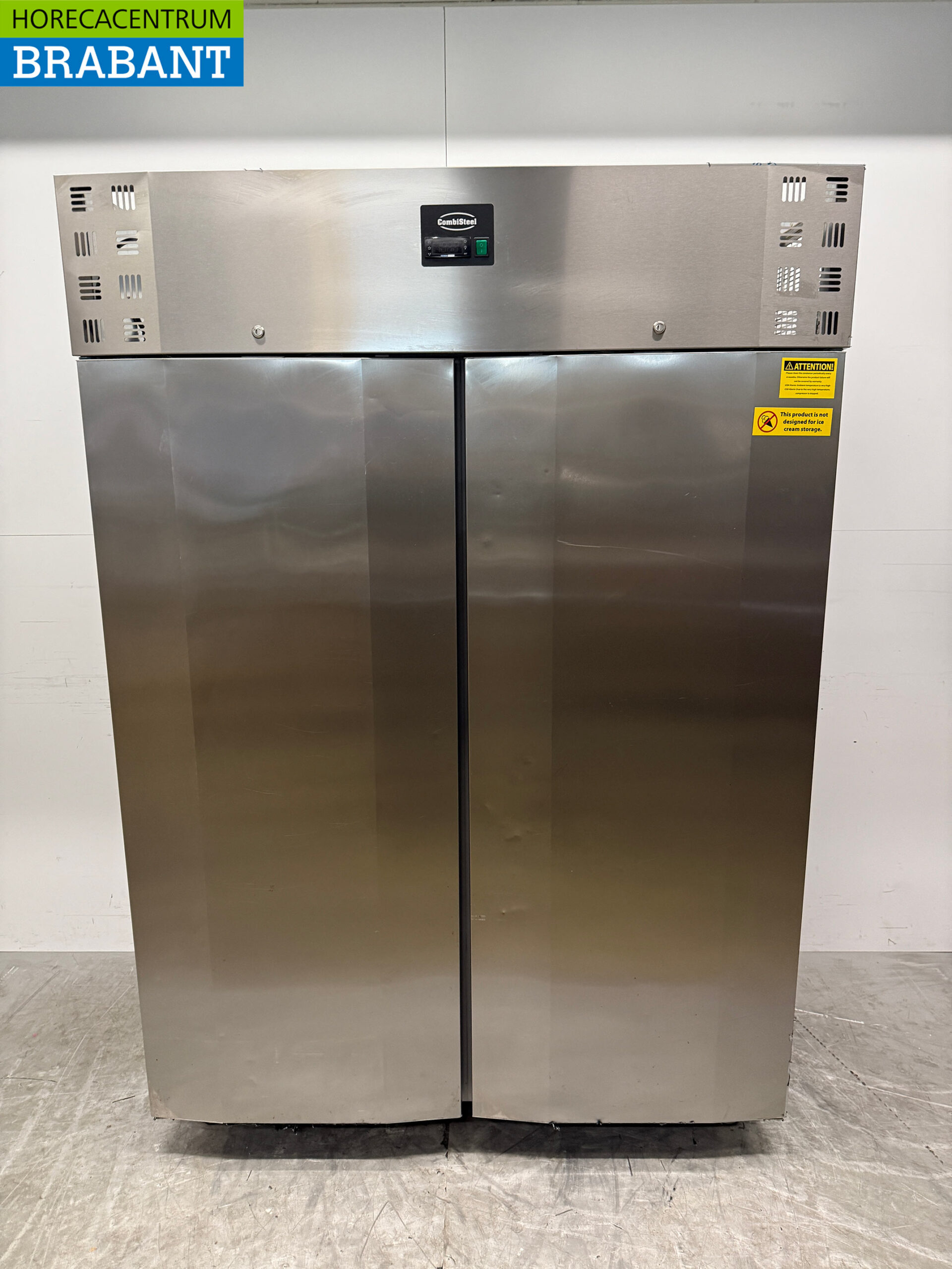 Edelstahl Combisteel Doppeltüriger Gefrierschrank 1400 Liter 230V Horeca