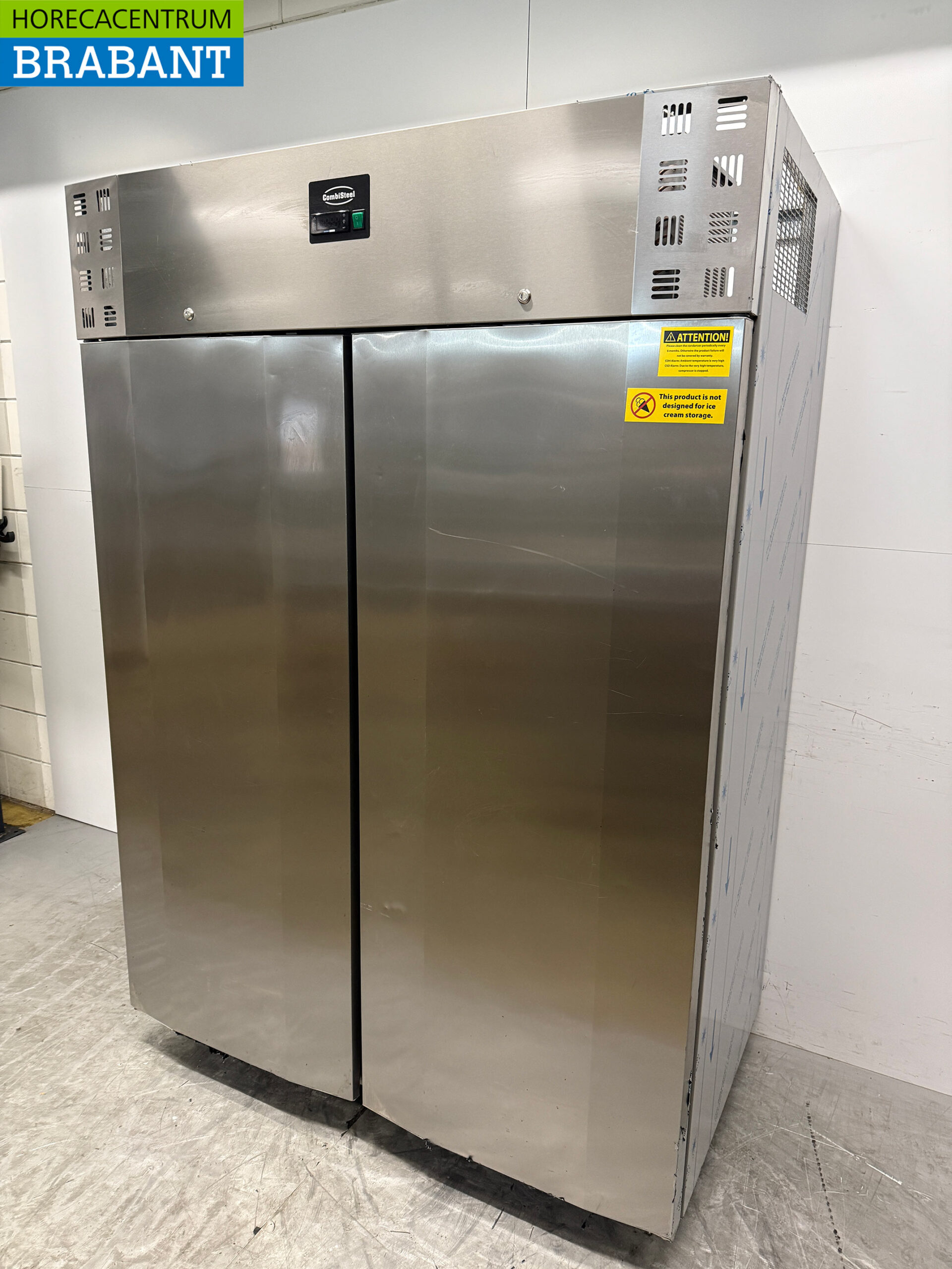 Edelstahl Combisteel Doppeltüriger Gefrierschrank 1400 Liter 230V Horeca – Bild 2