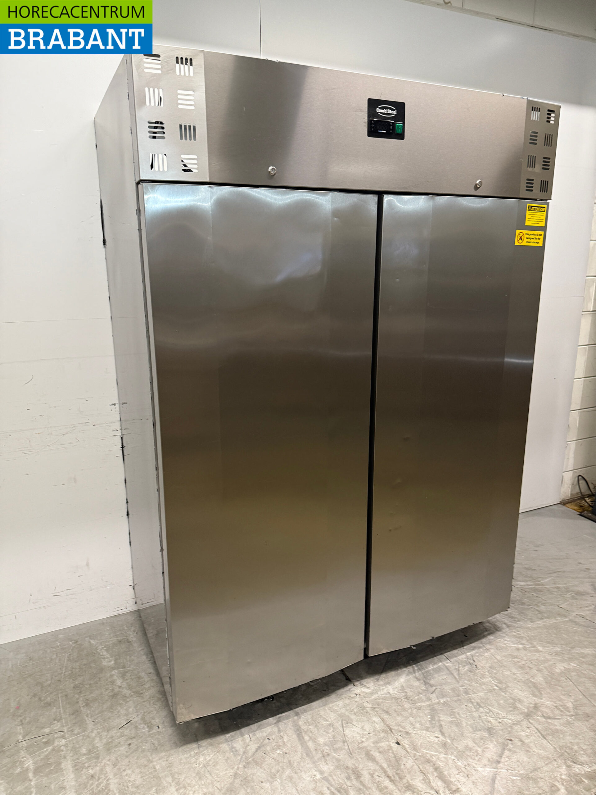 Edelstahl Combisteel Doppeltüriger Gefrierschrank 1400 Liter 230V Horeca – Bild 3