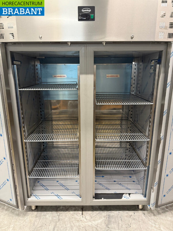 Edelstahl Combisteel Doppeltüriger Gefrierschrank 1400 Liter 230V Horeca – Bild 4