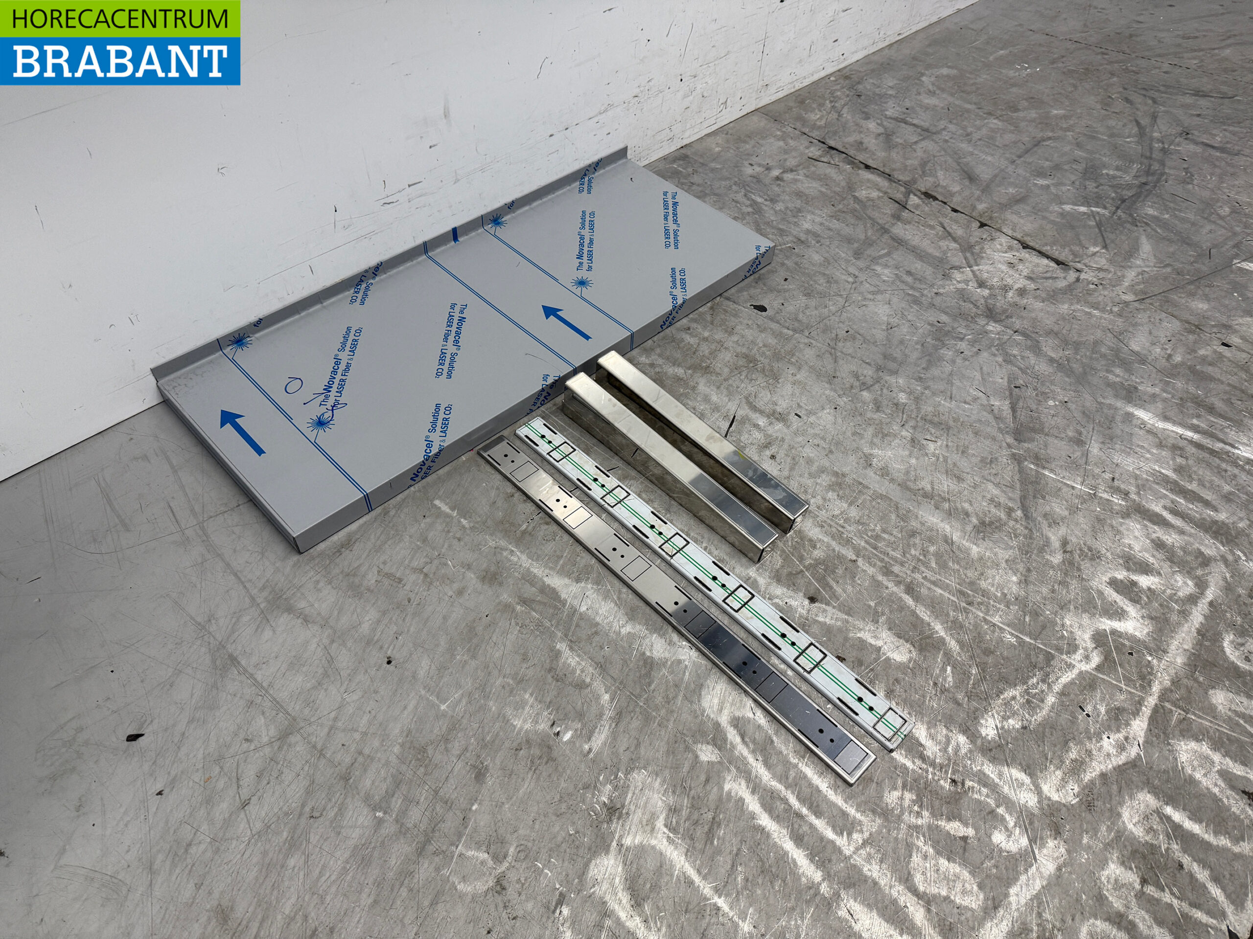 Wandregal aus Edelstahl 100 x 40 cm Catering – Bild 2