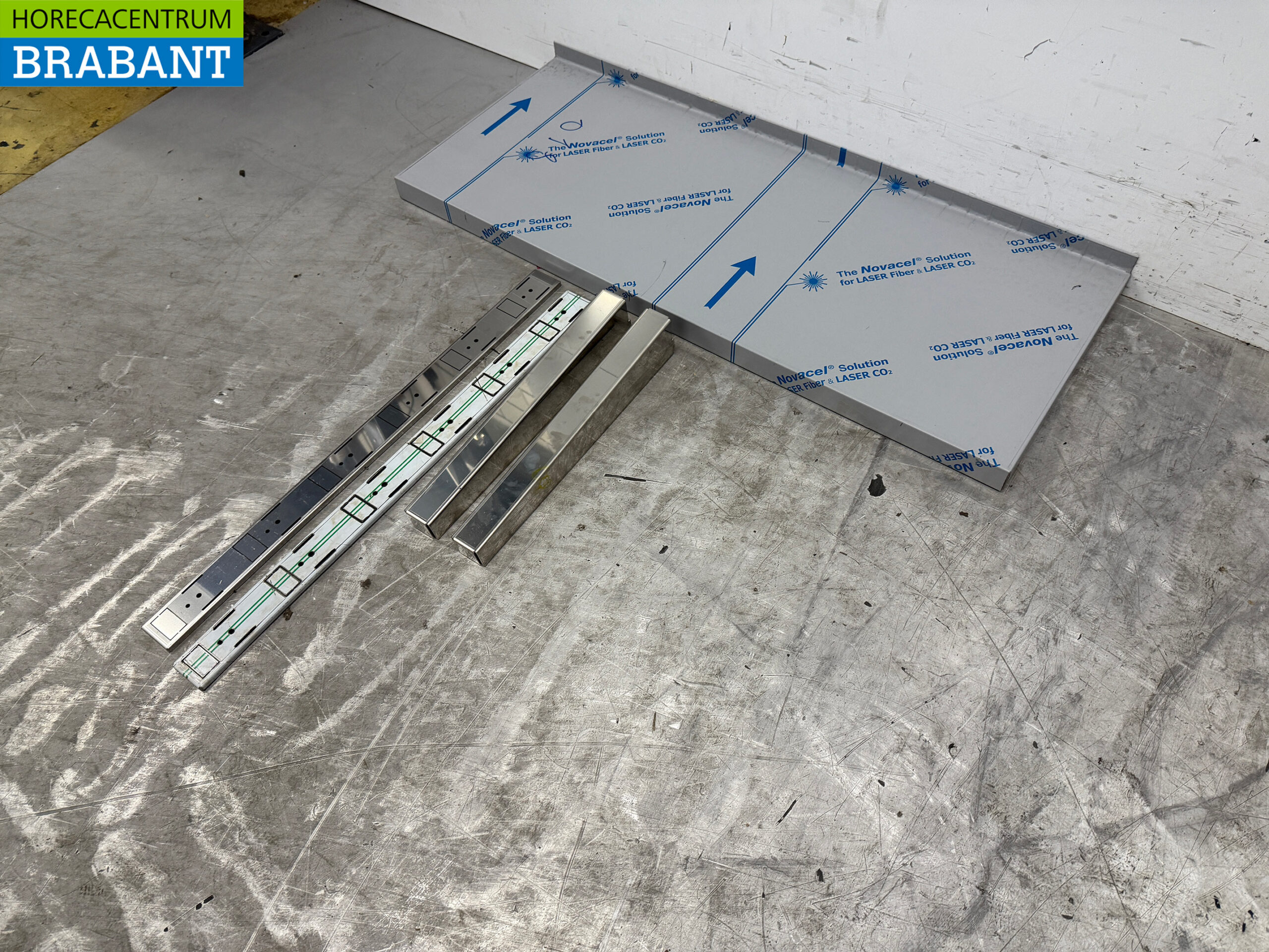 Wandregal aus Edelstahl 100 x 40 cm Catering – Bild 3