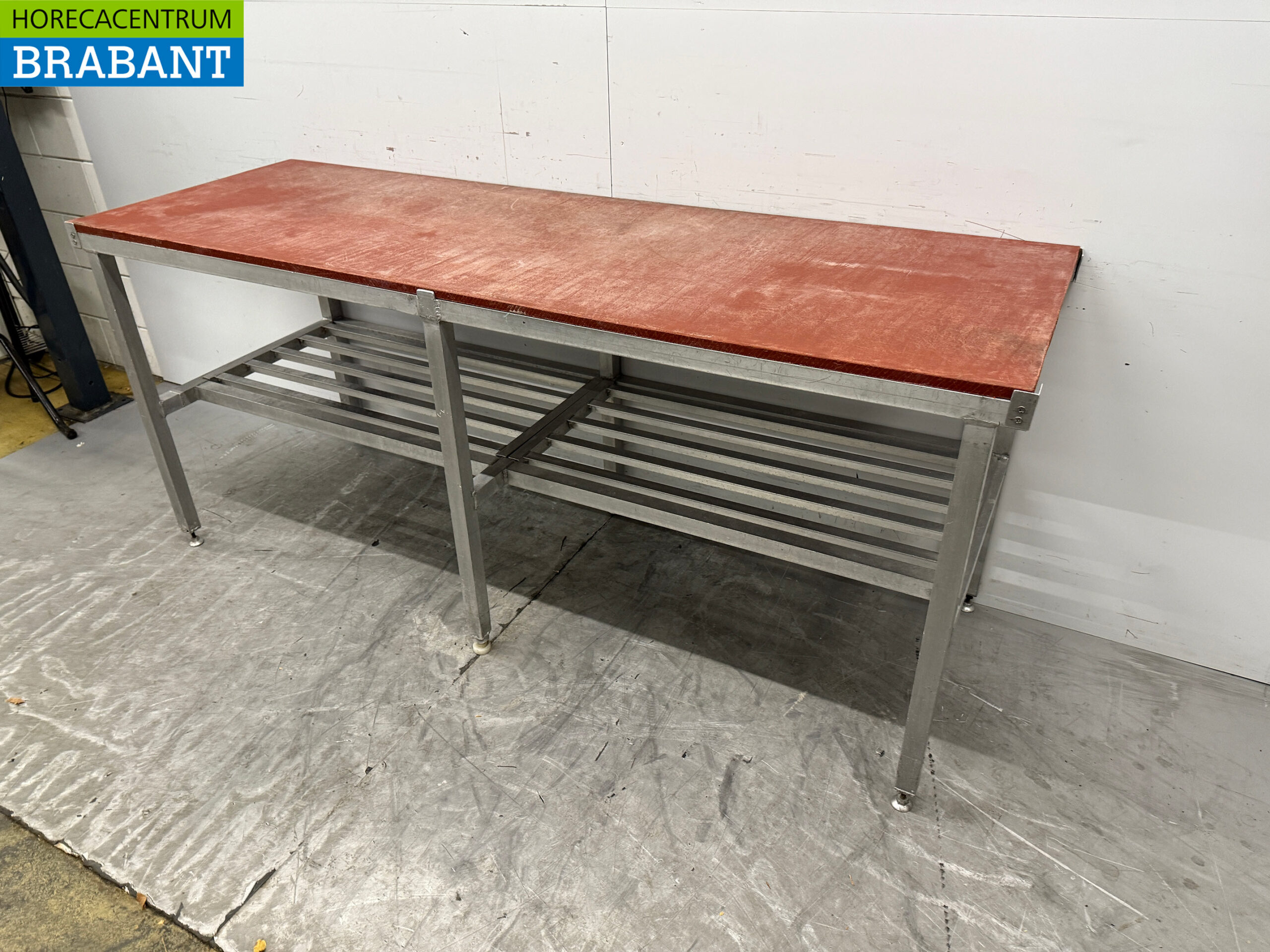 Aluminium-Schneidetisch 211 x 70 x 90 cm Catering Metzgerei – Bild 2