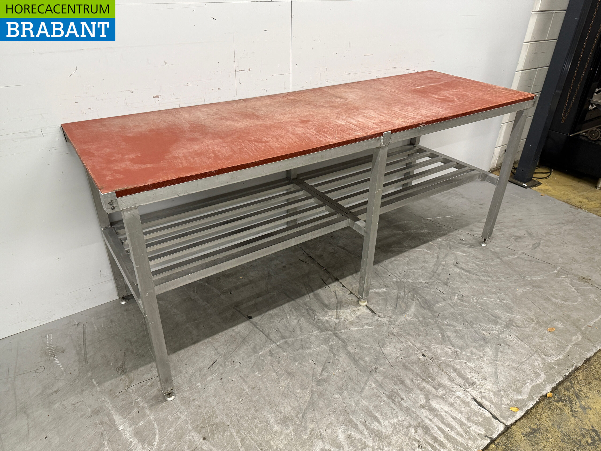 Aluminium-Schneidetisch 211 x 70 x 90 cm Catering Metzgerei – Bild 3