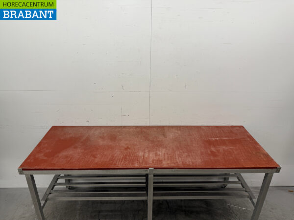 Aluminium-Schneidetisch 211 x 70 x 90 cm Catering Metzgerei – Bild 4