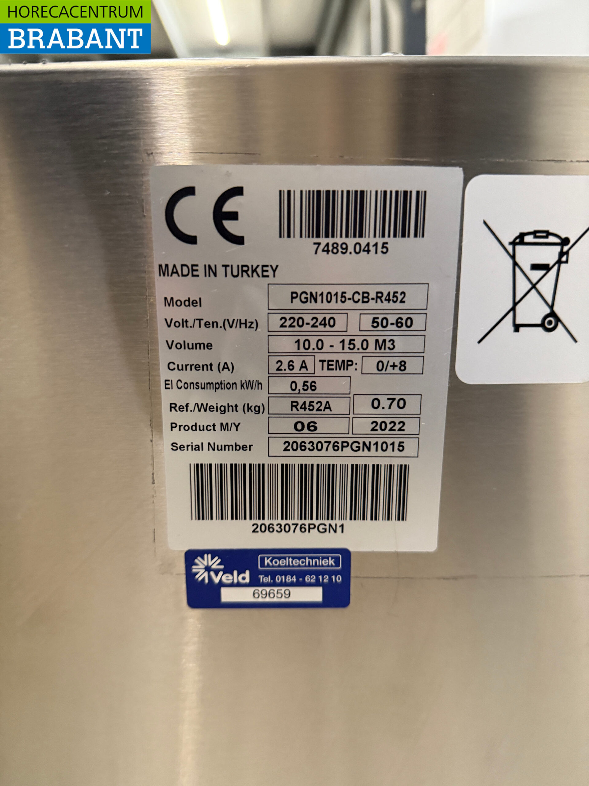 Edelstahl Combisteel Kühlgerät Monoblock Wandgerät 15 m3 230V Horeca – Bild 5