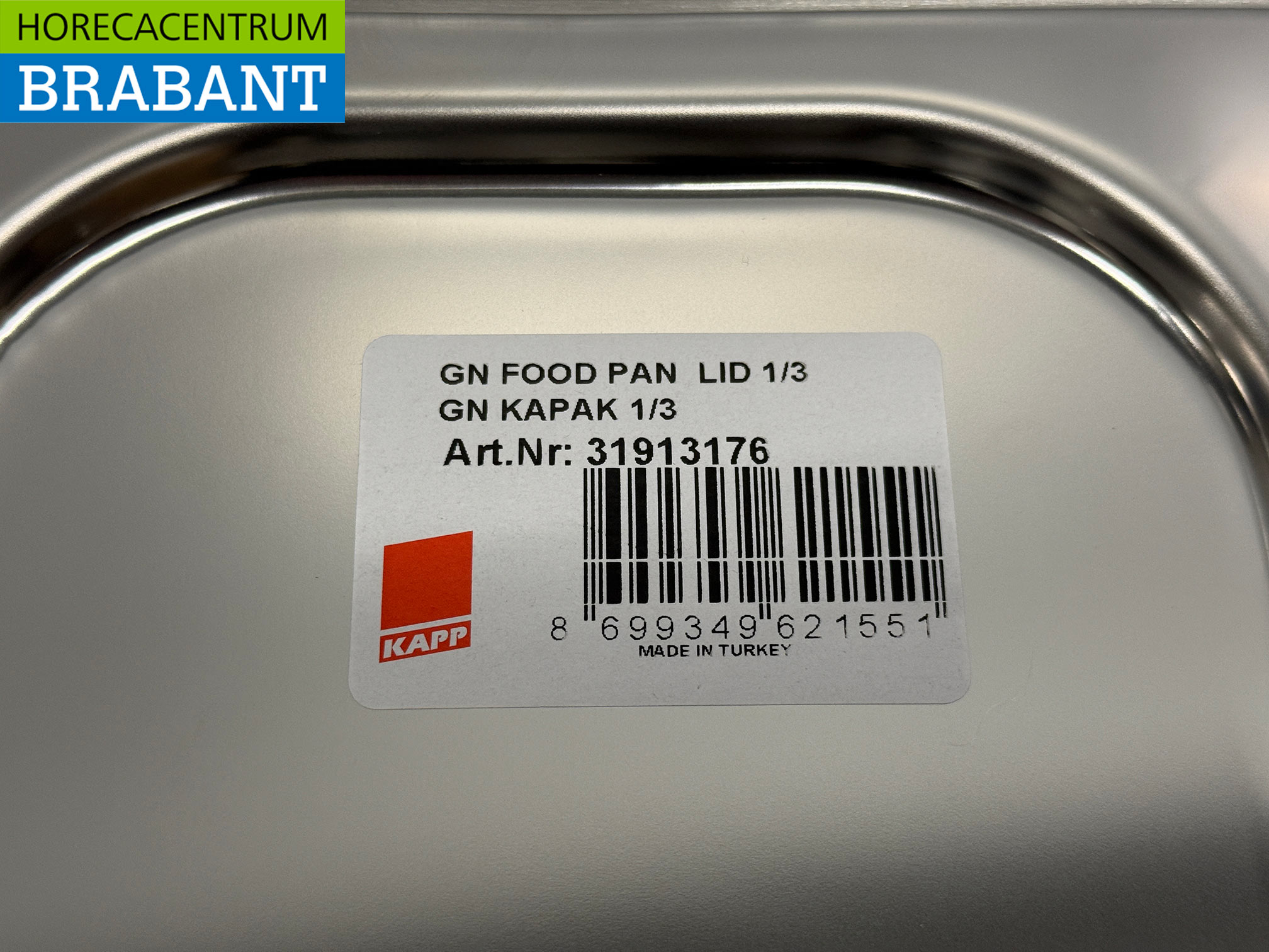 KAPP Gastronorm-Deckel aus Edelstahl GN Deckel 1/3 Horeca – Bild 5