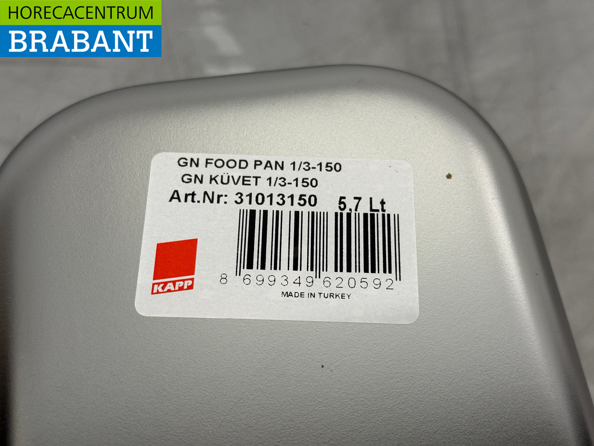 KAPP Gastronorm-Behälter aus Edelstahl GN-Behälter 1/3 Tiefe 150 mm Horeca – Bild 5