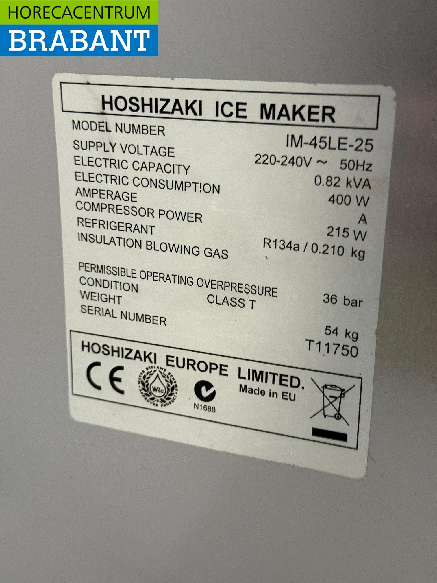 Edelstahl Hoshizaki Eiswürfelmaschine mit 15 kg Bunker Produziert 47 kg pro Tag 230V Horeca – Bild 5