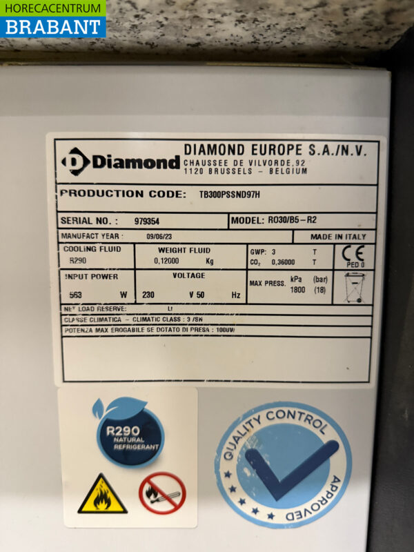 Diamant Kühlvitrine Snack-Vitrine Kühlvitrine 300 cm 230V Cafeteria Pommesbude Catering Catering – Bild 6