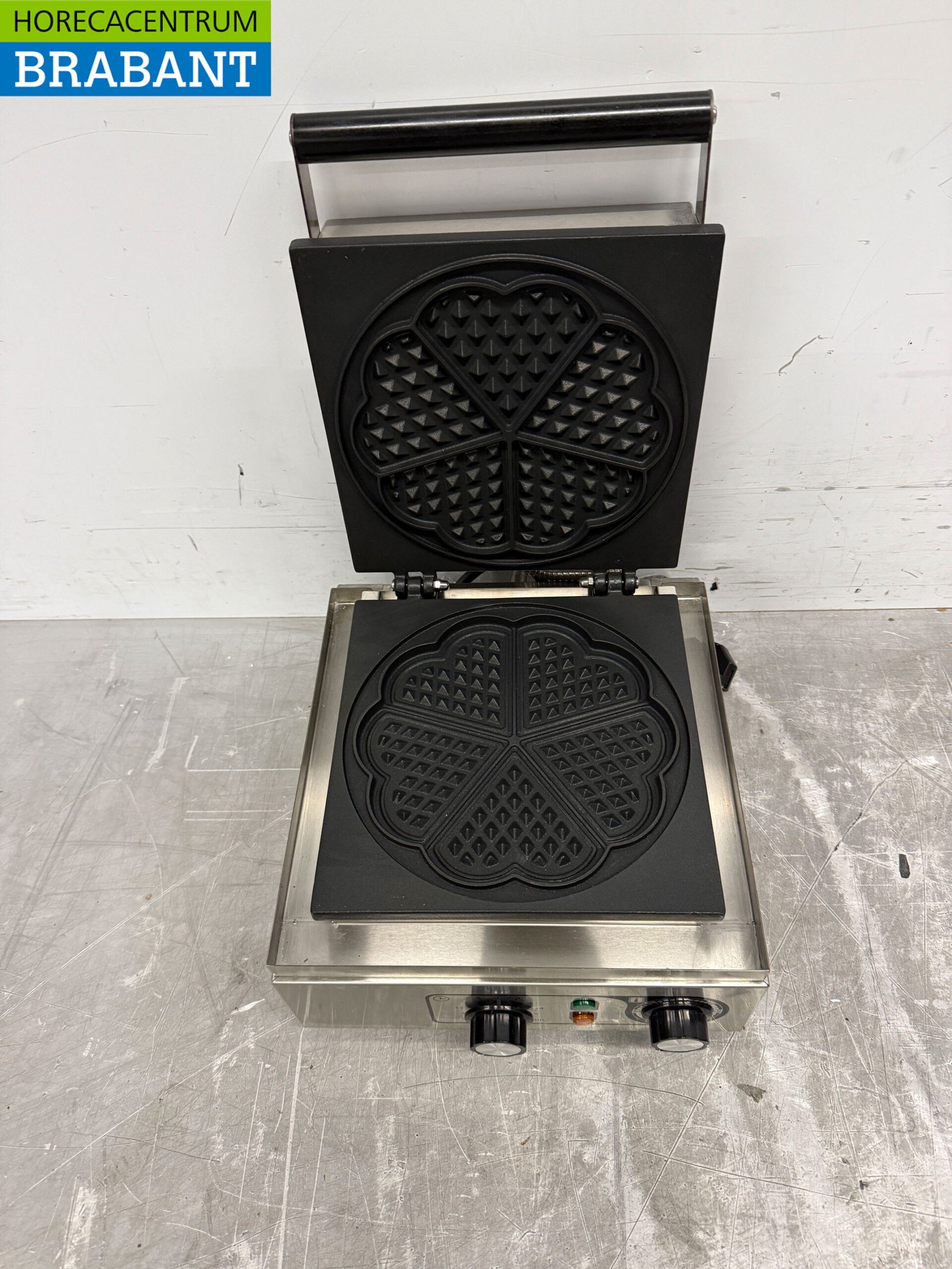 Edelstahl Waffeleisen Herzen mit Zeitschaltuhr 230V Catering – Bild 5