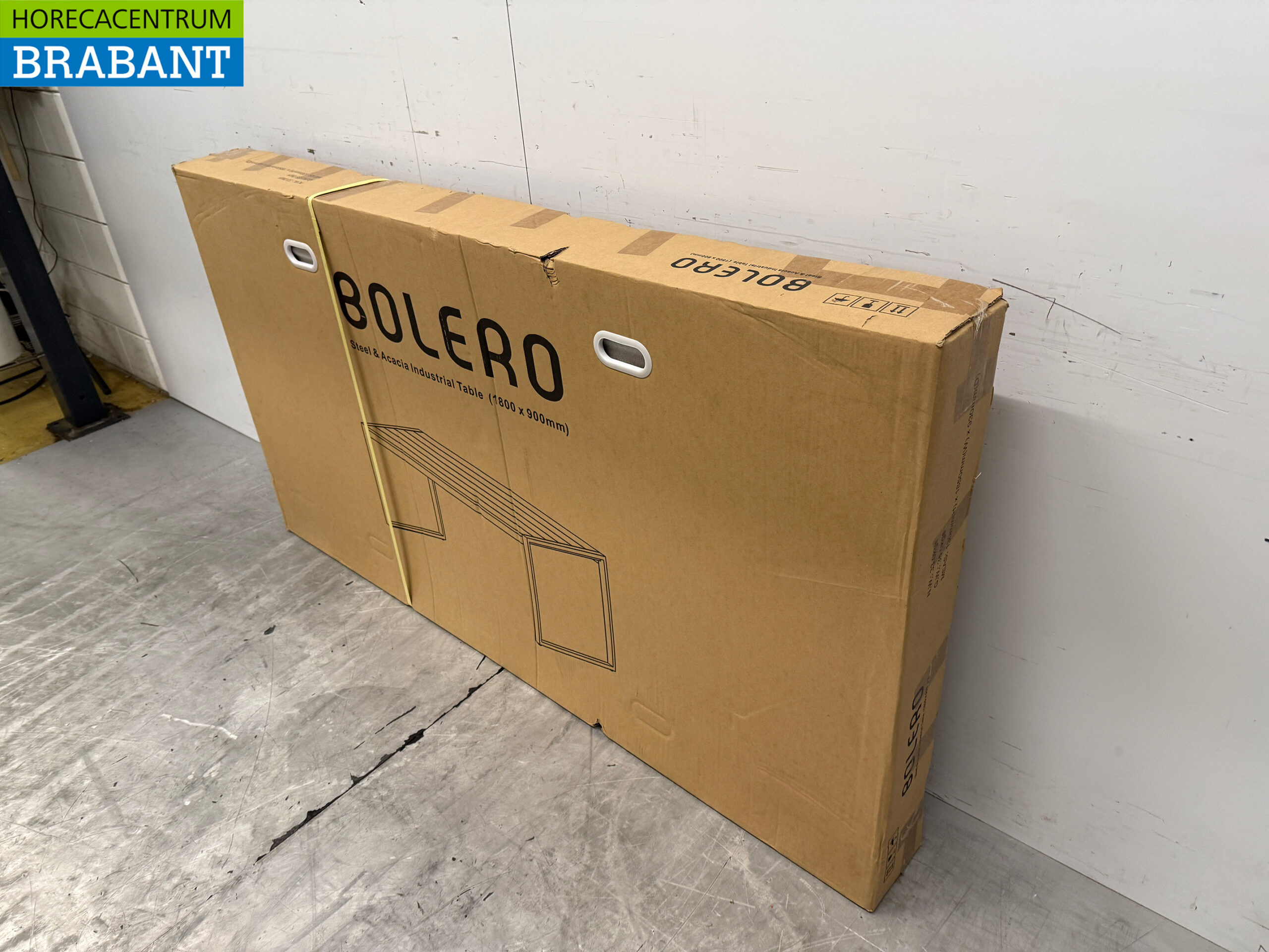 Bolero rechteckiger Industrietisch aus Stahl und Akazienholz 180 x 90 x 74 cm Catering – Bild 5