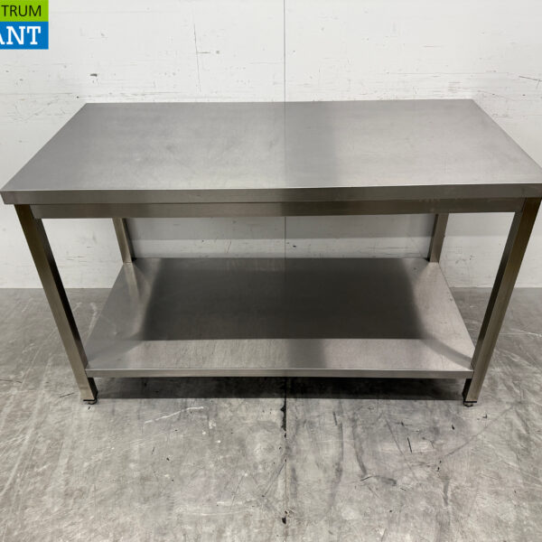 Edelstahl-Arbeitstisch mit Zwischenboden 140 x 70 x 85,5 cm Catering