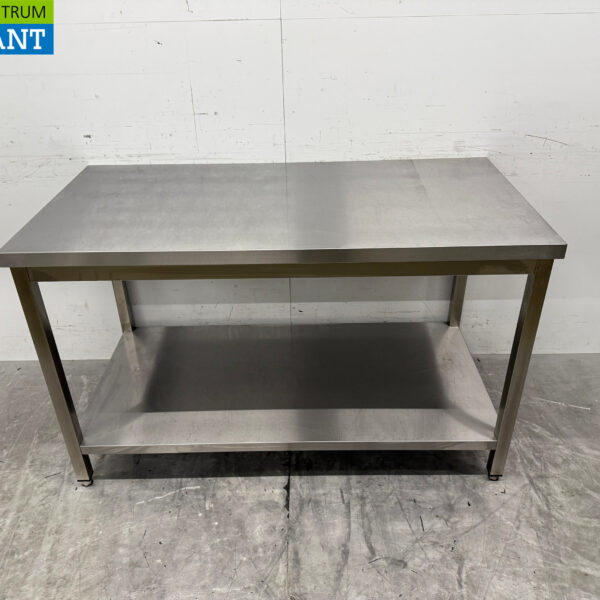 Edelstahl-Arbeitstisch mit Zwischenboden 140 x 70 x 86 cm Catering