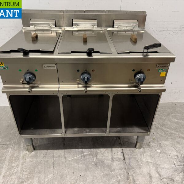 Alpeninox Fritteuse aus Edelstahl 3 x 14 Liter 2 x 400V Horeca
