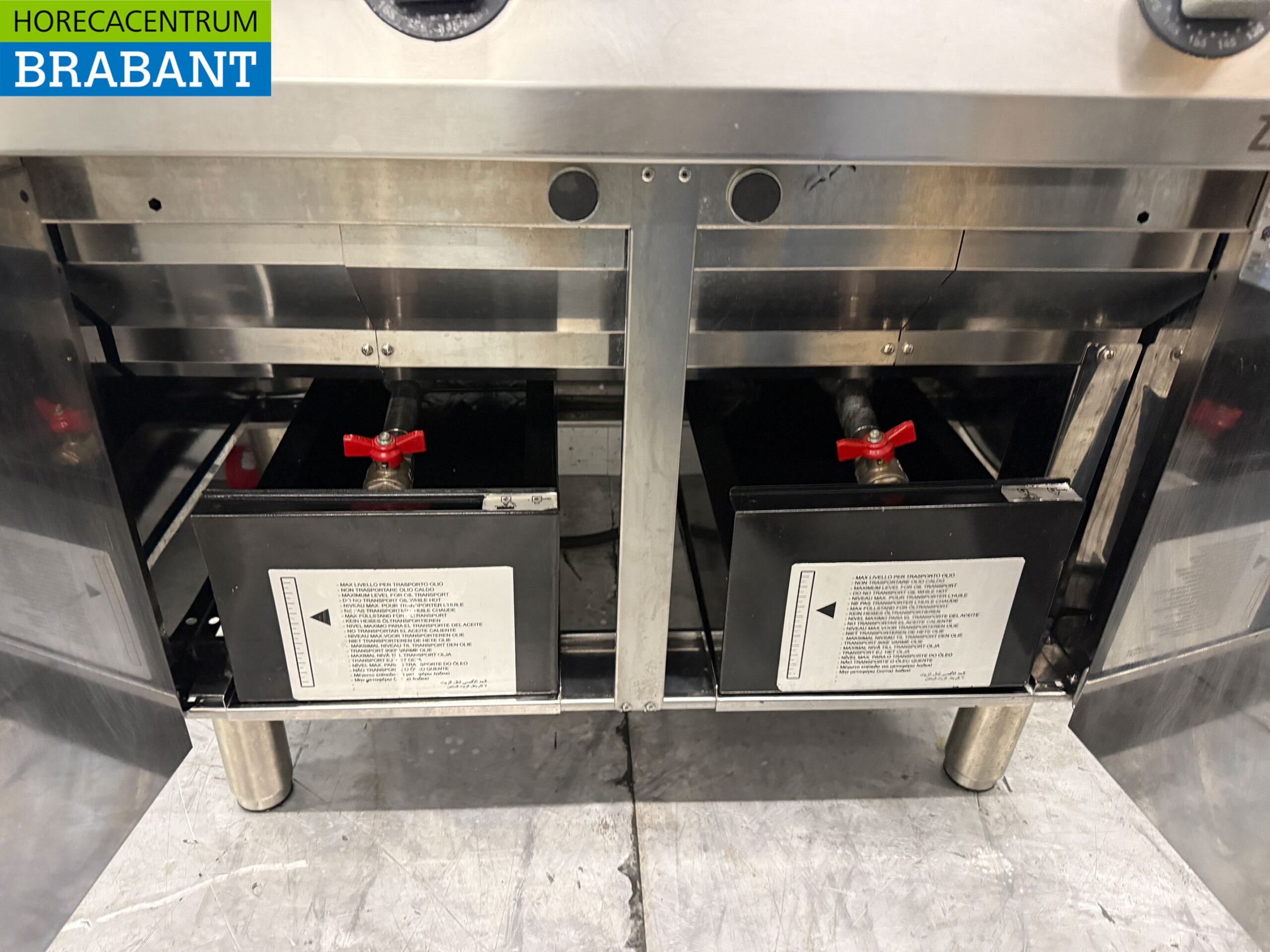 Edelstahl Zanussi Doppel-Fritteuse Fritteuse 2 x15 Liter 400V Horeca – Bild 6