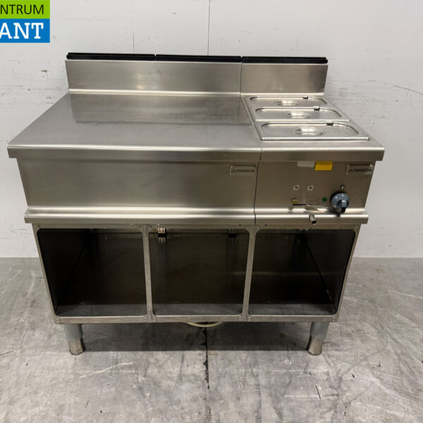 Edelstahl Alpeninox Jalousiegerät mit Bain Marie 1/1 GN 230V 105 cm Horeca