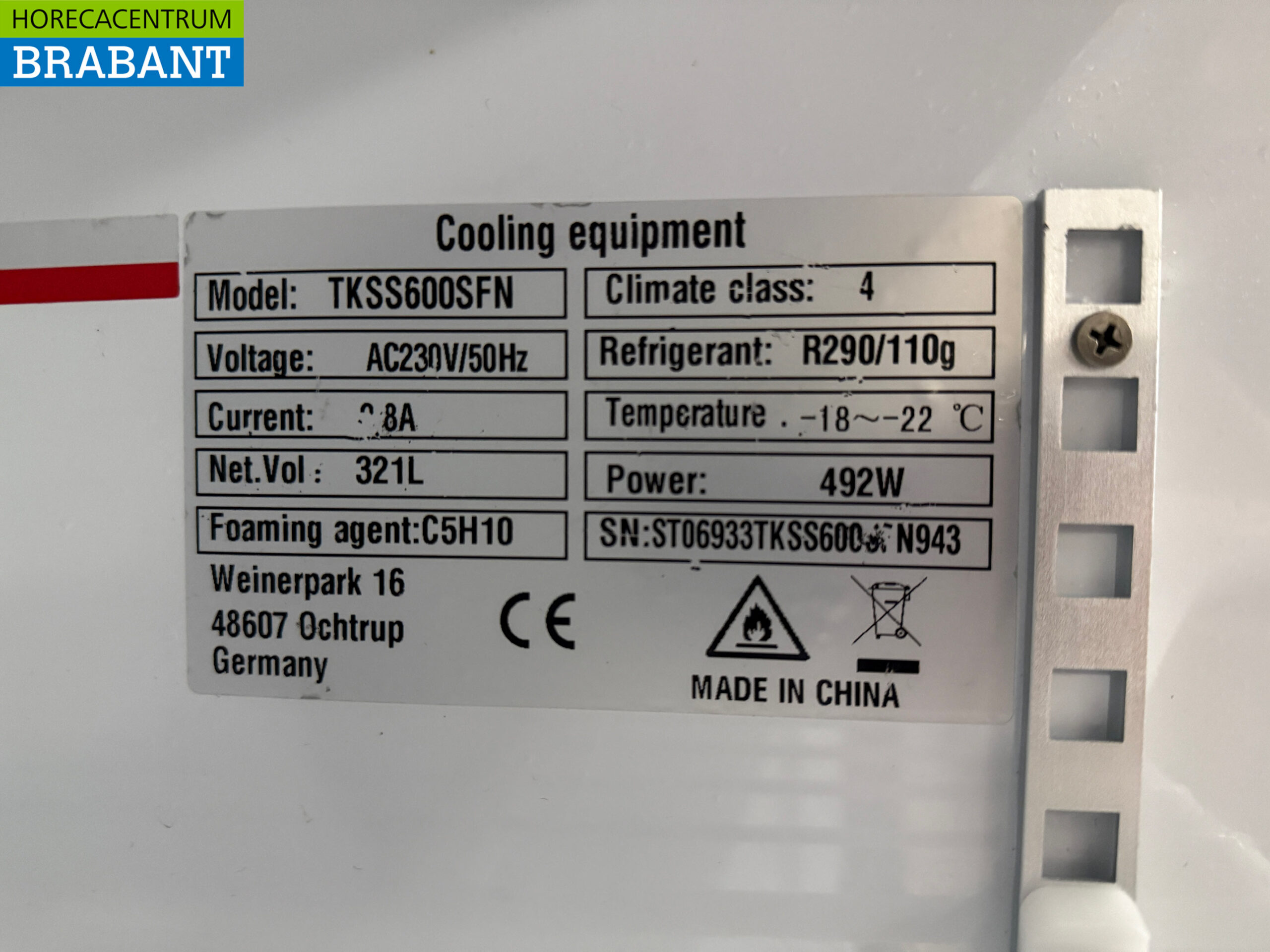 Edelstahl Gefrierschrank 600 Liter 230V Horeca – Bild 5