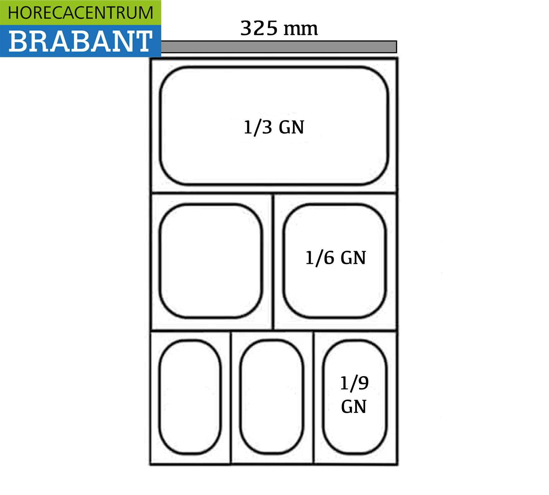 HCB GN Leiste für Bain-Marie Länge 325 mm, 1/3 GN Horeca – Bild 3
