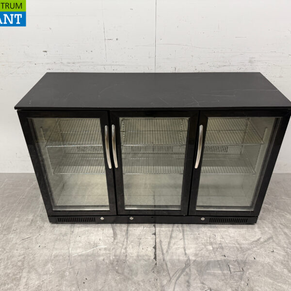 Back Bar Cooler 3 Glas-Scharniertüren 133 cm 230V Horeca